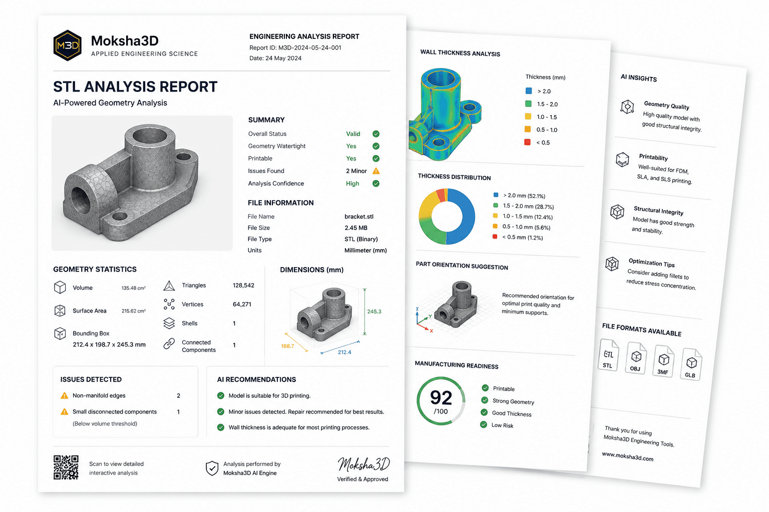 Engineering report and AI review preview