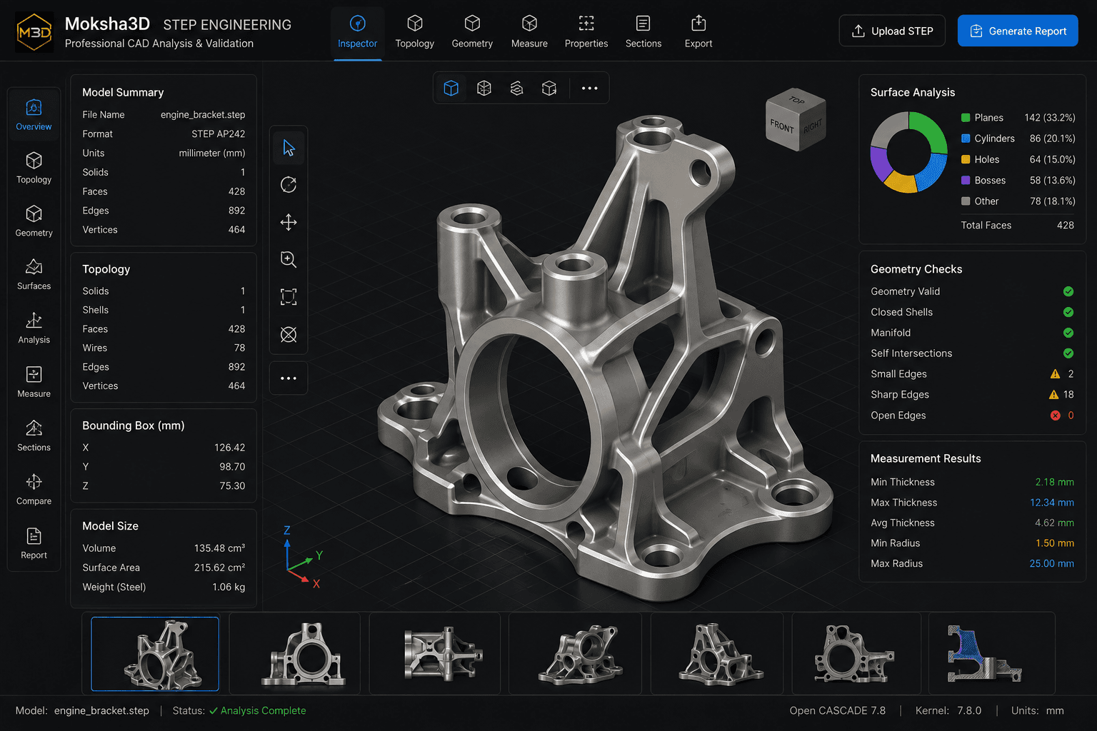 STEP CAD engineering preview